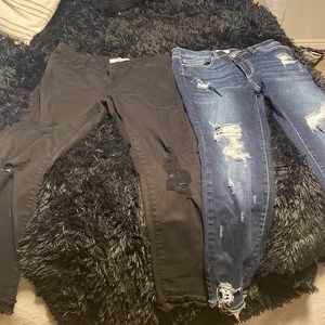 Kancan mid rise stretch jeans lot